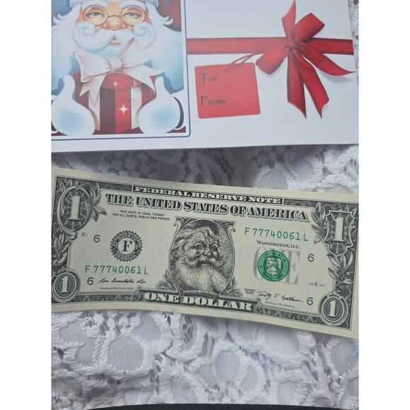 Santa Claus $1 Dollar Bill 2003 Real U.S. One Dollar Bill Money - Picture 3 of 16